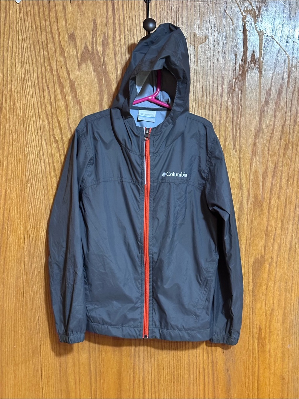 Columbia Black Shell Jacket with‎ White Logo Sz 6
